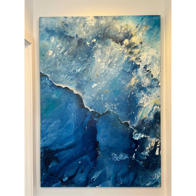 Ocean Power 1 Acrylic on Canvas by Susanne Pohlmann 54.5"Wx77"Lx1.5"D