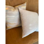 Pair of Custom Biege & Yellow Linen Pillows
