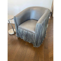 Shaggy Leather Swivel Armchair by Ngala Trading Co.