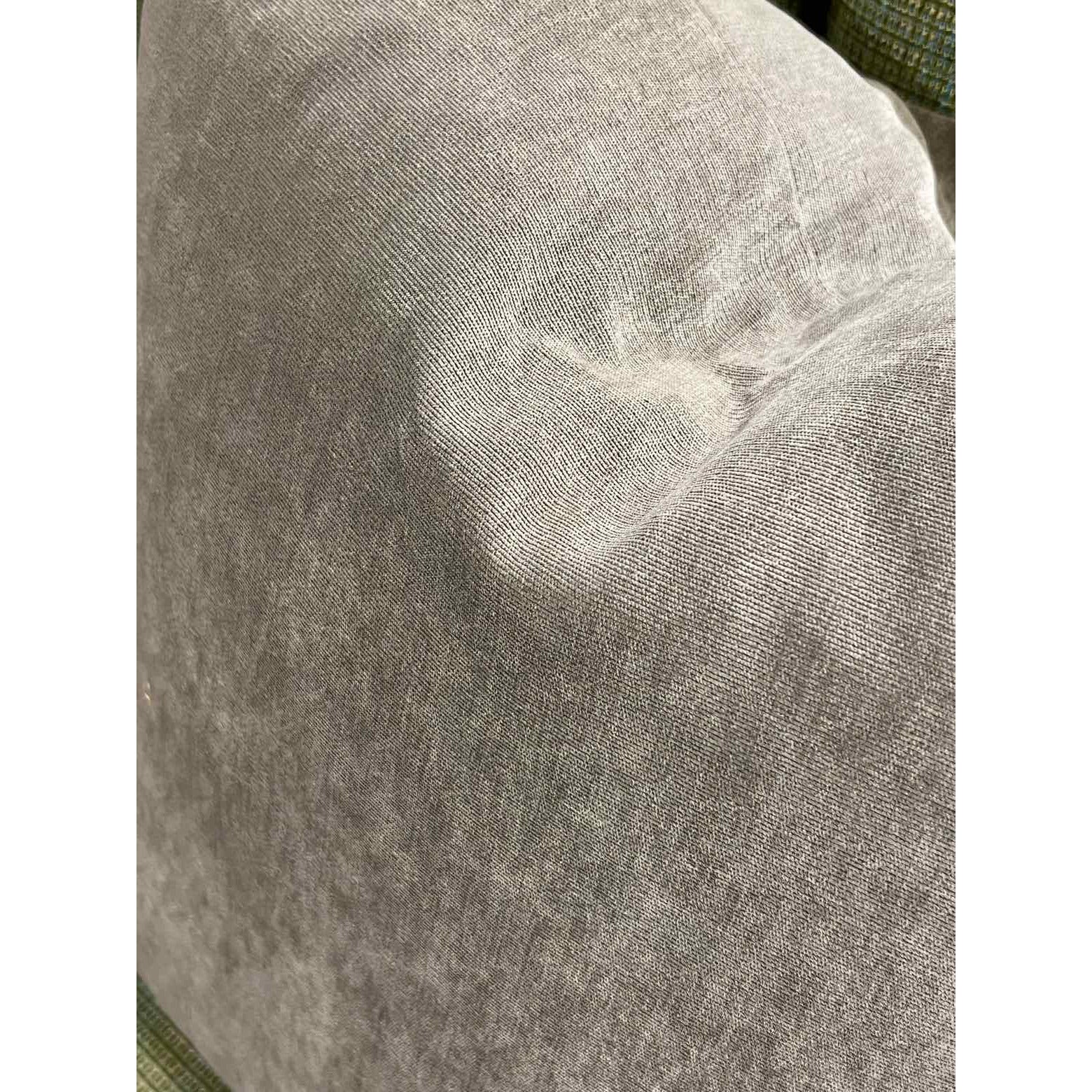 Large Medium Grey Velvet Pillow - colletteconsignment.com