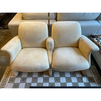 Achille Castiglioni Vintage Custom Cream Suede Double Seat - colletteconsignment.com