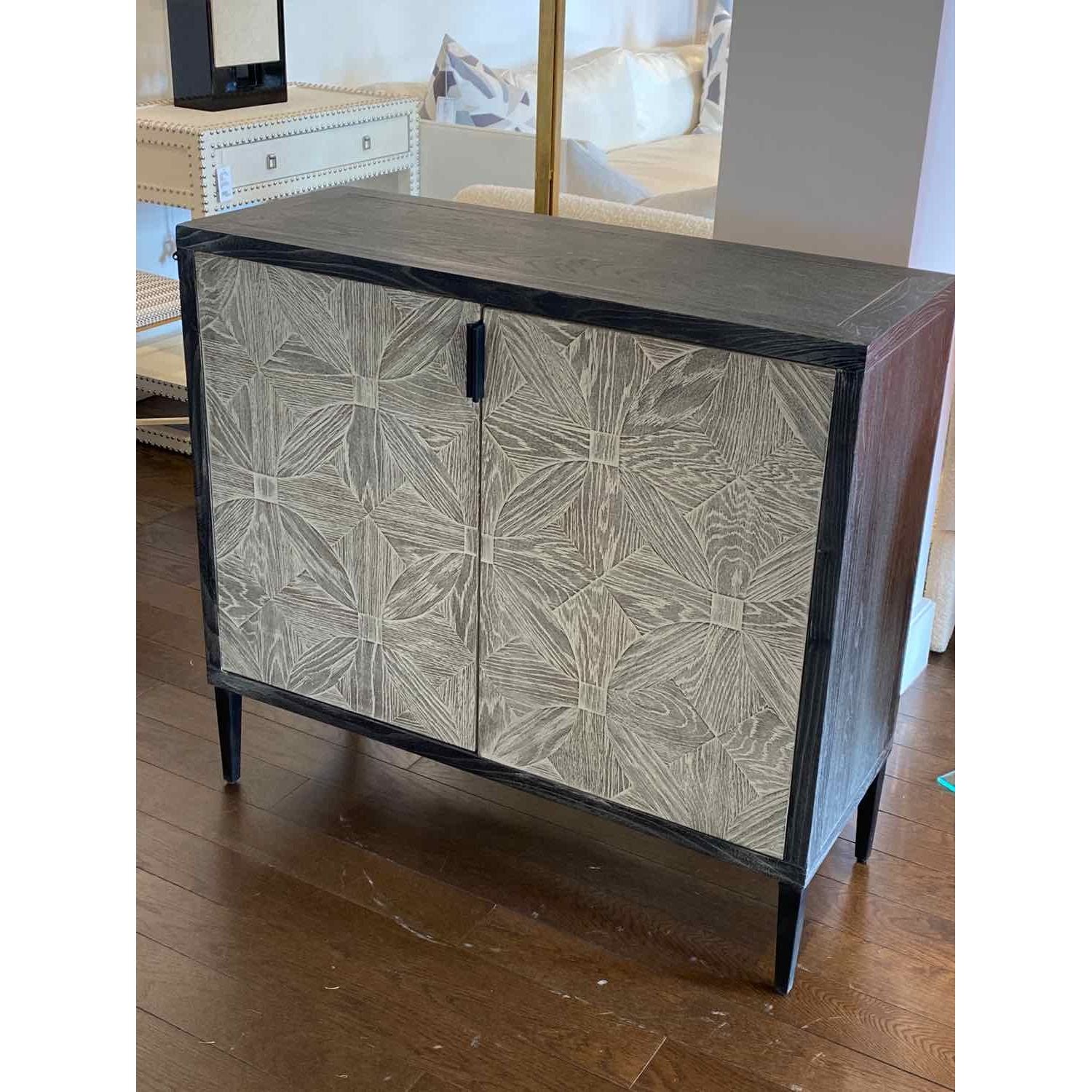 'Laurentia' 2-Door Accent Cabinet in Grey / Black by Jim Parsons for Uttermost - colletteconsignment.com