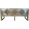 Credenza, Buffet cabinet  in Silver leaf made by GAULTIER