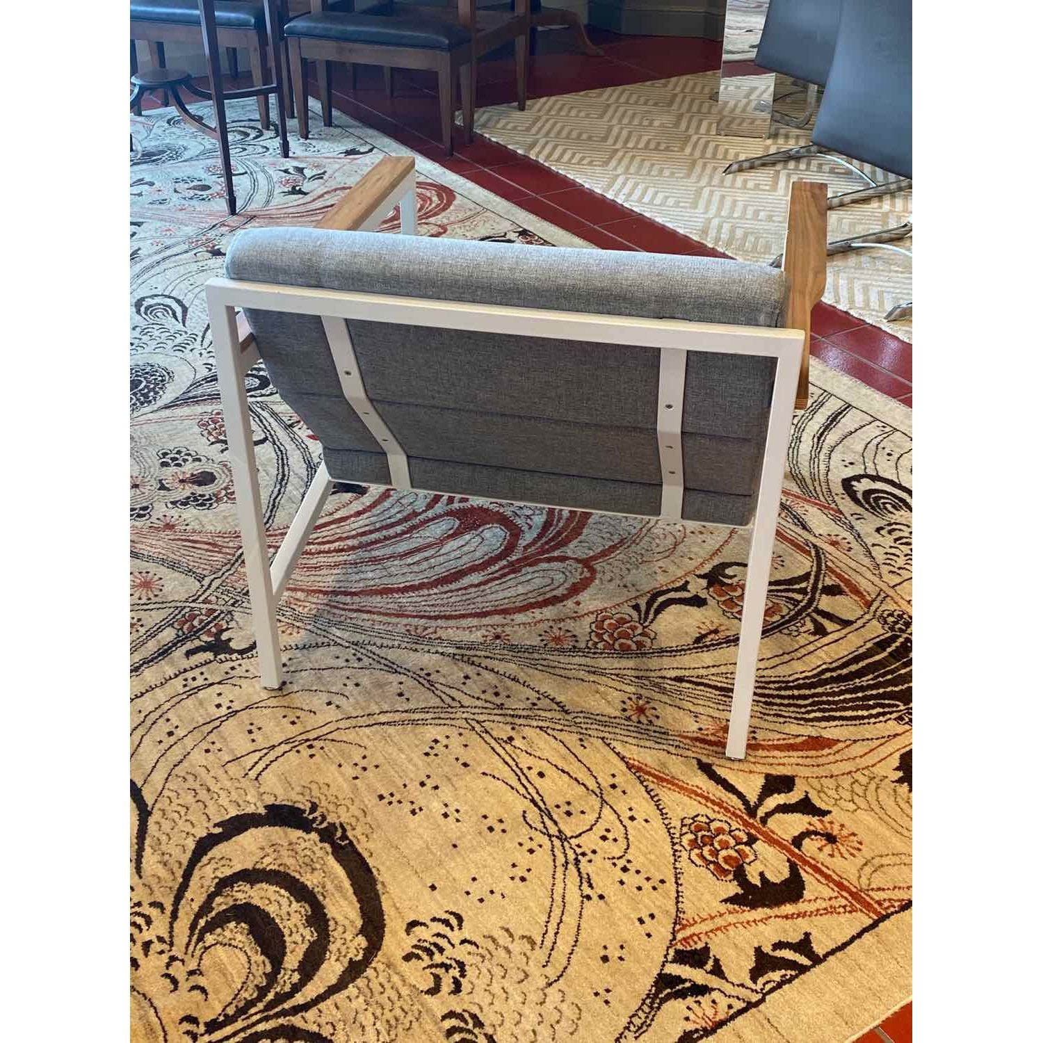 Halifax Chair by Gus Modern in White/Grey - colletteconsignment.com