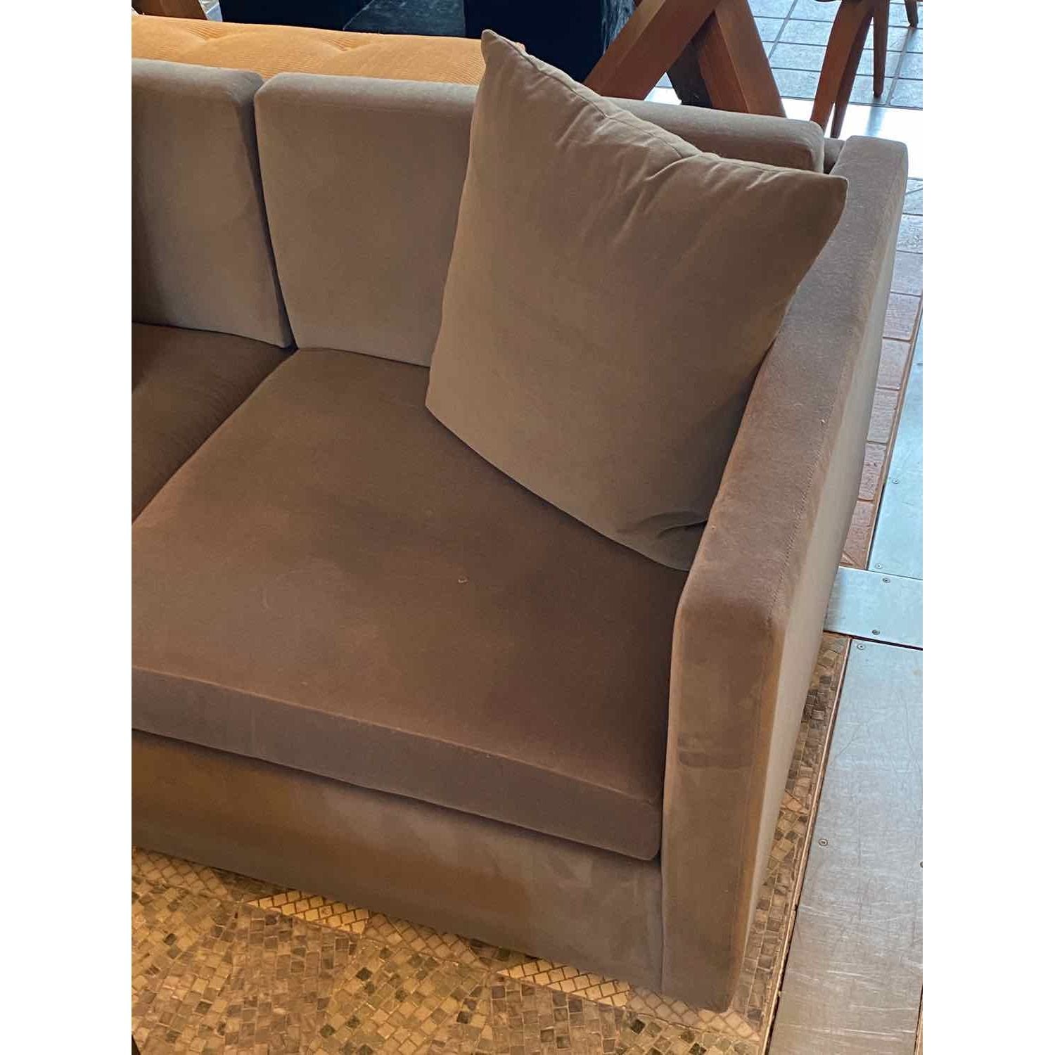 Knoll Pfister Sofa in Grey Velvet