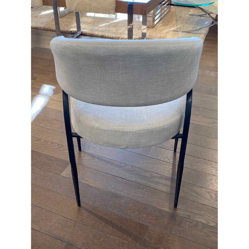 Arteriors Beige Linen Dining Chair w/Metal Frame